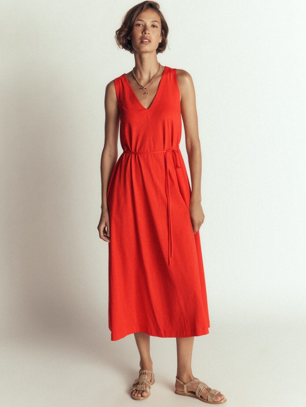 NWT Boden Mia V-neck Jersey Midi Dress